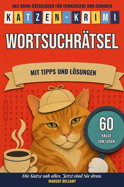Katzen-Krimi Wortsuchrätsel, the German edition of the puzzle book